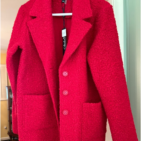 Red coat by Charlie, Size Medium. - Picture 1 of 4